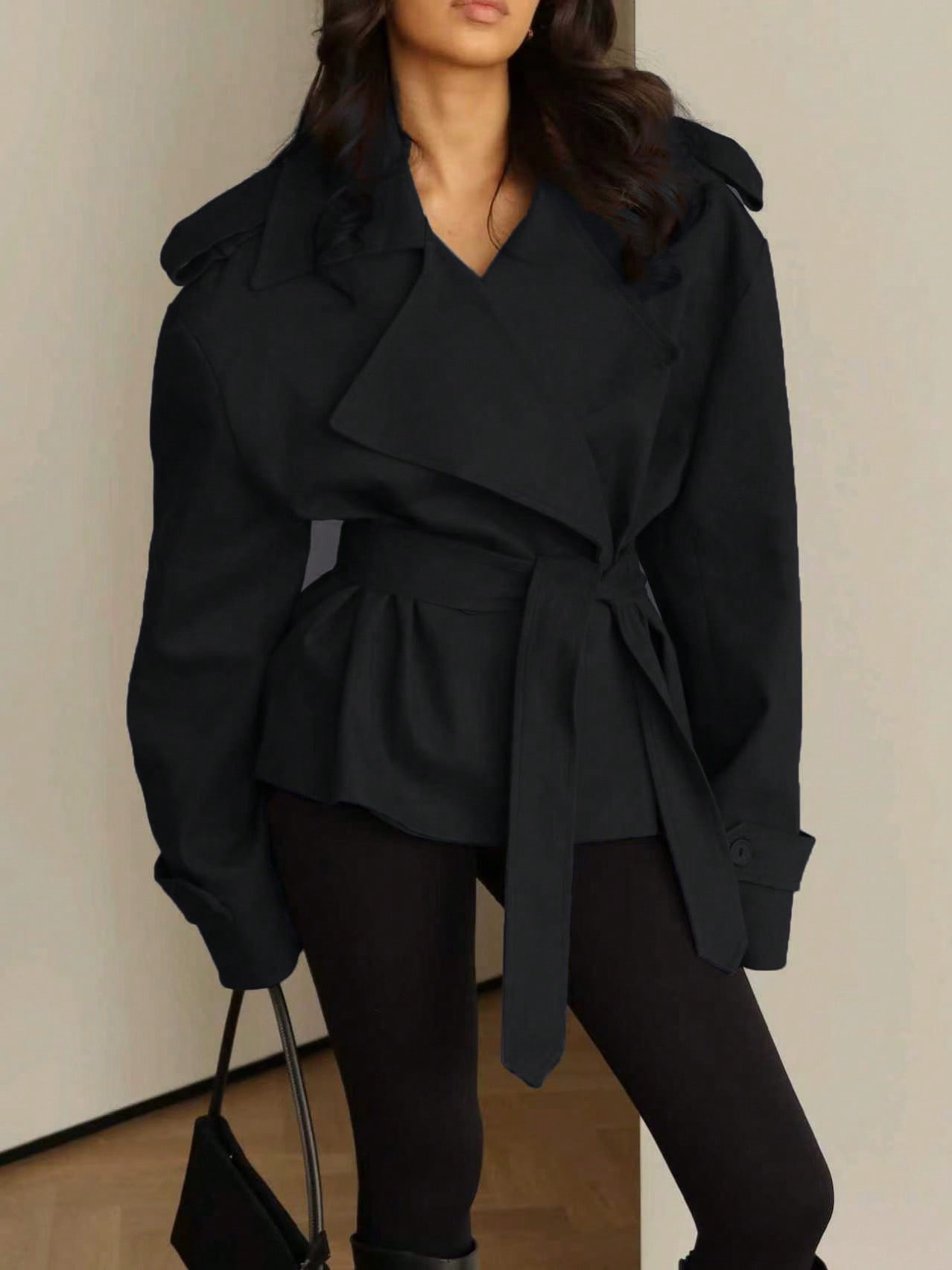 Black trench coat